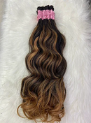 Cabelo 100% Humano Natural Morena Iluminada 55cm - 100G