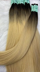 Cabelo Brasileiro Loiro Raiz Esfumada 55cm - 100G