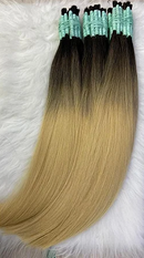 Cabelo Brasileiro Loiro Raiz Esfumada 55cm - 100G